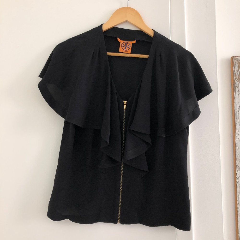 Tory Burch Black Work Shirt Size 2